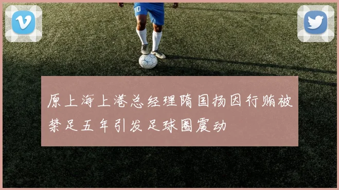 原上海上港总经理隋国扬因行贿被禁足五年引发足球圈震动